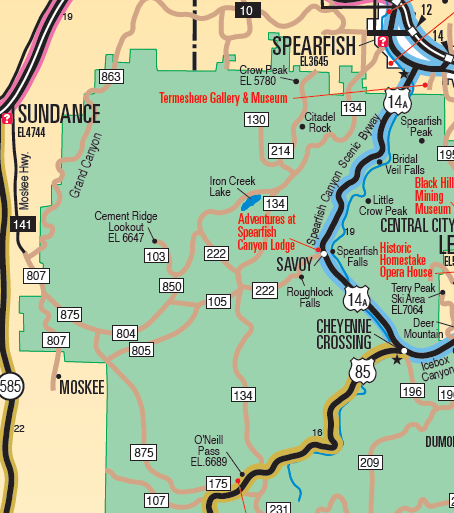 2018 NW Black Hills Map from Tourism Bureau – Our Next Chapter